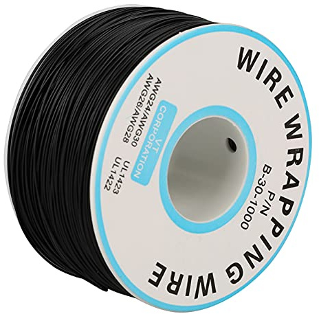 Koppartråd, Hög, Awg 30 Kabel 0 25 Mm Temperaturbeständig Förtennad Rull Koppar Elektrisk Tråd 0,25 Mm, 30 AWG Ledare Ledare Av Enkel Förtennad Koppartråd (blå)(Svart)