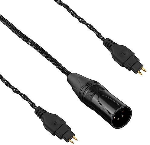 Toxaoii Cavo audio di ricambio HD600, cavo bilanciato XLR a 4 pin, compatibile con Sennheiser HD6XX HD660s HD650 HD600 HD565 HD580 HD58X cavo per cuffie (2 m)