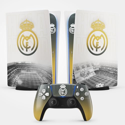 FFrame Aufkleber PS5 Real, Aufkleber für Playstation 5 Fußball, Konsole und Controller, Standard Digital, Skin Madrid PS5 (1 Controller)