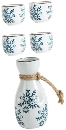 CIYODO Kreatives Keramik-Sake-Set Mit Sake-Topf Chinesisches Design Für Teepartys Wohnaccessoire Funktionale Und Aufbewahrungslösung