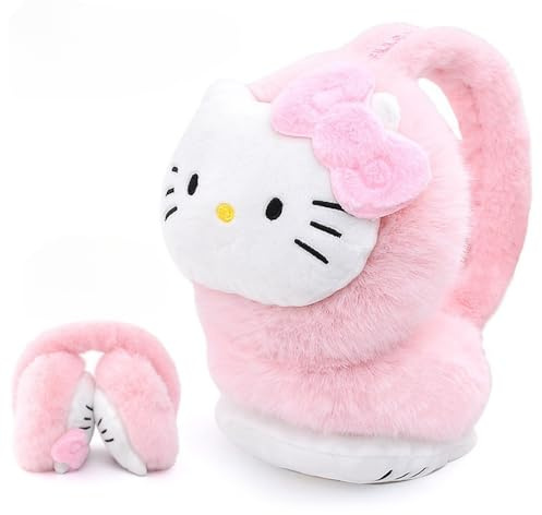 FEIFEI'S BOW Kids Boy Girl Spider Earmuffs Winter Fleece Thermal Outdoor Warm Plush Ear Warmer (Cat)