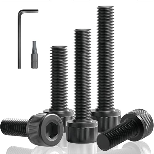 Jyvex 70 Zylinderschrauben M3x30 DIN 912 Stahl 12.9 Schwarz Innensechskant | vollgewinde maschinenschrauben für maschinenbau möbel diy mit innensechskant schlüssel