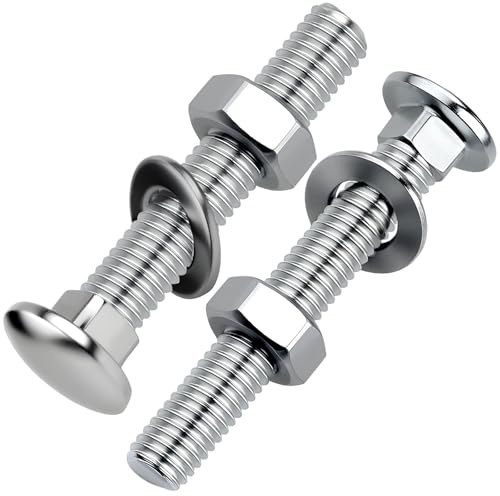 XRXYMQ 30 Stück Schlossschrauben M5×40 mm mit Muttern und Scheiben | Schlossschrauben Set mit Muttern und Unterlegscheiben, stabil und rostbeständig, ideal für Möbel, Dekoration und Bau