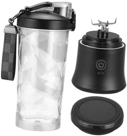 LOLIPPYY Exprimidor Portátil De Licuadora Eléctrica Para Jugo Fresco Para Viajes Camping y Hogar Función De Mezcla y Exprimidor Portátil Usb Recargable