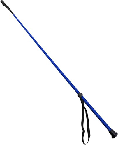 KetoBarrow Blue Horse Crop Equestrian Dressage Nylon Schooler Riding 100cm with Wrist Strap