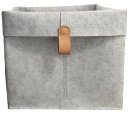 NFEKLFI aufbewahrungsboxen Filz-Aufbewahrungskorb, kreativer, praktischer Organizer, faltbar, for Flur, Eingang, Schlüssel, kleine Box(Light Grey,20x20x12cm)