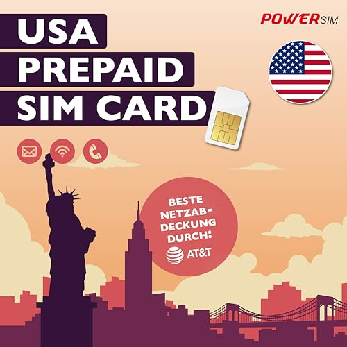 AT&T USA Simkarte oder eSIM 30 Tage gültig (12GB SIM Card)