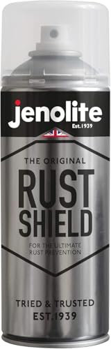 JENOLITE Rust Shield Clear Lacquer Spray | 400ml | Rust Prevention Spray | Stops Rust On Metal | Cars, Motorcycles, Ornaments, Bare Metal & Paintwork | Weatherproof & High Temp Resistant +180°C