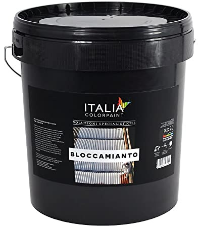 Italia colorpaint Pittura Bloccamianto Incapsulante Elastomerico Protettivo Certificato per Amianto (Kg 20, Rosso Tegola)