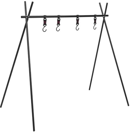01 02 015 Campfire Cooking Stand Tripod, Camping Tripod Collapsible with Hook and Carrying Case for Cookware Party