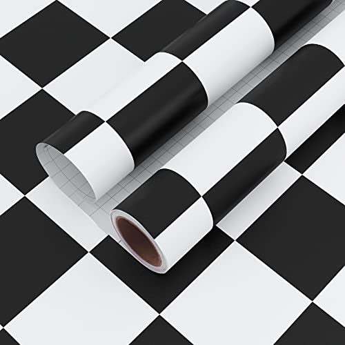 VaryPaper Selbstklebend Tapeten Schwarz Weiß Dekofolie Wandtapete Fliesenoptik Klebefolie Küchentapete Abwaschbare Bad Fliesenaufkleber Boden Küchenrückwand Tapete Wohnzimmer Vintage Deko 81cm×3m