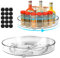 TUFA 2 Piezas Bandeja Giratoria Nevera (23.5cm + 27cm), 360° Estante Giratorio para Especias, Plato Giratorio para Cocina, Estante Giratorio de Encimera para Almacenar Alimentos, Especias y Frutas