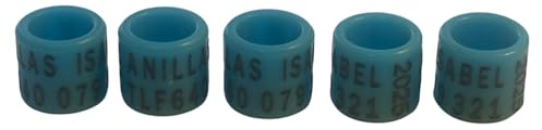 Genérico 25pcs de Anillas Personalizadas para Palomos de 8,5mm de Plastico (8,5, Azul)