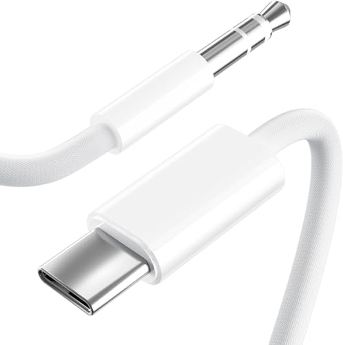 Oliveria USB C Klinke Aux Kabel Auto Handy, USB C auf 3.5mm Jack Klinke Kabel für iPhone 15 Pro Max/15 Plus, Samsung Galaxy S23/S22/S21 Ultra, Huawei P40/Mate40, Xiaomi, Kopfhörer, Home/Car Stereos