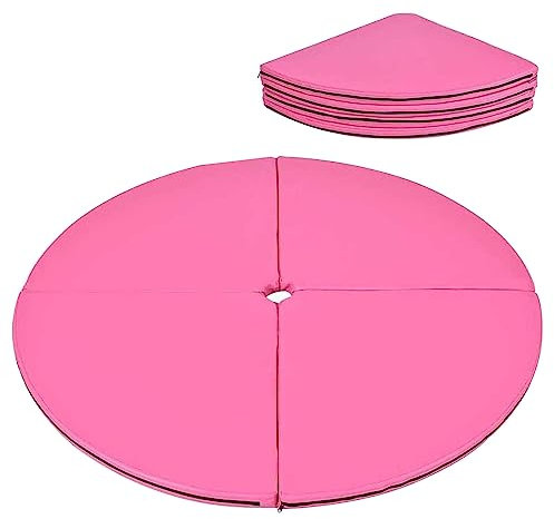 Faltbare Stripper-Pole-Dance-Matte, rund, für Yoga-Übungen, Sicherheits-Tanzkissen, 5,4 cm dick, 1,2 m breit, Stangen-Crash-Matte, spezielle Absturzsicherungspolsterung