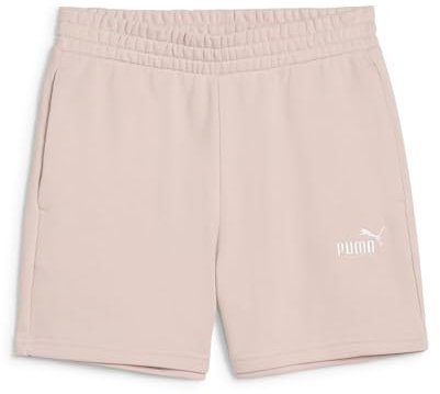 PUMA Damen ESS Small No. 1 Logo 5'' High-Waist Shorts TR (s) Gestrickte Shorts, Rose Quartz, XS
