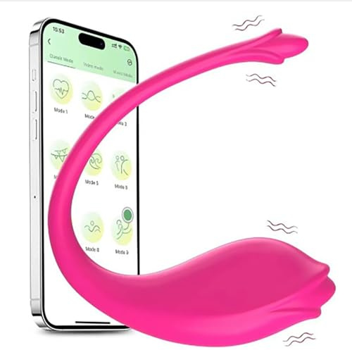 Guspiun Tragbarer G-Punkt Vibrator Liebeskugeln Vibro ei Frauen Silikon Vibrator mit 10 Vibrationsmodi Vibratorstarb Frauen Klitoris Paare APP Fernsteuerung Sexspielzeug