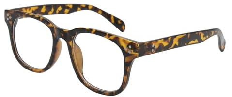 LJCZKA Fyrkantiga blå ljusglasögon för kvinnor män, blåljusglasögon glasögonbågar glasögon mot trötthet dator läsning, Ljus Leopard, Taglia unica
