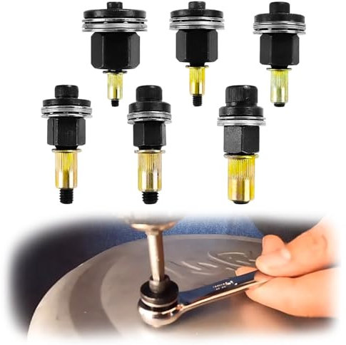 6 Pièces Écrous à tête de Rivet à Main, Convient au Kit de Tête de Rivet à Main M3 M4 M5 M6 M8 M10, Écrou de Rivetage, Acier Riveteuse Pneumatique Ecrou a Sertir