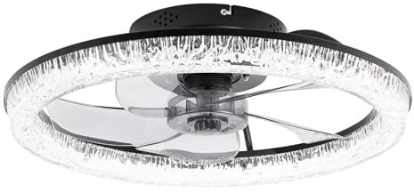 Deckenventilator mit Beleuchtung – Fernbedienung, leiser Umkehrmotor mit 6 Geschwindigkeiten, RGB-Farbwechsel-LED (3000 K – 6500 K), 1/2/4/8-Stunden-Timer für Schlafzimmer, Wohnzimmer und Esszimmer