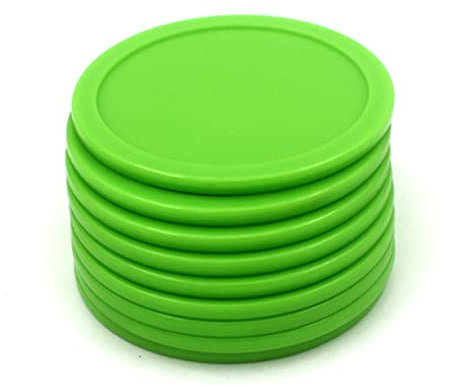 Supvox Air Hockey Pucks 20 Stück Grün 64mm Kunststoff Ersatz Pucks Für Air Hockey Tisch Outdoor Spiel