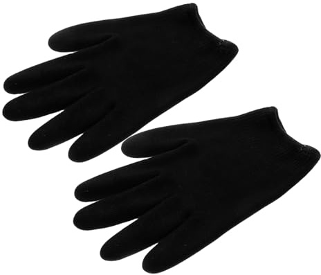Guantes de Gel Hidratante para Manos, 1 Par, Tejido Negro | Mascarilla de Mano, Uso en Casa y Viaje, Exfoliación y Reparación Delicada