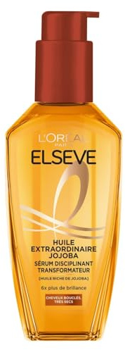 L'OREAL PARIS – Soin Huile Disciplinante Jojoba, Nutrition Intense Cheveux Très Secs (100 mL) - Le Lot De 2