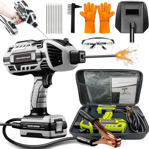 110v Saker Portable Welder Handheld, Portable Welder Handheld, 6 Gears 20-120a Welding Machine with Igbt Inverter for 1/16-1/8 Welding Rods (A,1pcs)