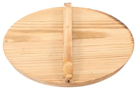 DECORNIJIA Round Wooden Pot Lid Small Bowl Cover Anti-splash Steam Retainer Multipurpose Wooden Cooking Pot Lid for Ramen Noodle Bowls and Tableware