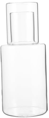 Alipis Jarra de Agua Transparente con Vaso de Vidrio para Dormitorio y Hogar Diseño Simple Alta Capacidad Elegante y Práctica