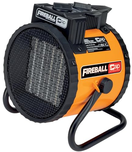 SIP FIREBALL Turbofan 2000 Electric Fan Heater 230V 2kW 6820BTU/hr 2 Heat Settings & Cool Function