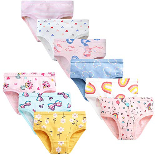 Girls' Knickers Underwear Comfortable Briefs Cotton (2-9 Years)