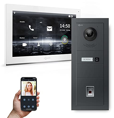 GOLIATH® PRO IP - Türklingel & Türsprechanlage mit Kamera [UNTERPUTZ TÜRSTATION] - Klingel mit Kamera & 10 Zoll Monitor - Doorbell Camera - Video Sprechanlage mit Türöffner - Videotürklingel