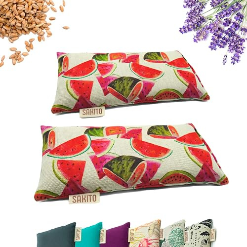 2 (uds) Saco Semillas Microondas (25x12 cm) - Cojín Térmico | Aroma a Lavanda - Terapia Natural para Estrés y Dolores Musculares - Uso en Calor o Frío - Gran Retención de Calor
