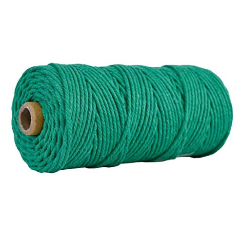 FIZOVER 100 m x 3 mm Makramee-Baumwollschnur Seile farbiges Seil Garn zum Aufhängen Pflanzenaufhänger IY Bastelzubehör - 4,3 mm