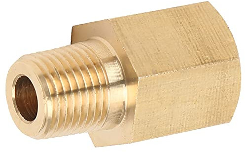 1/8 NPT Männlicher Öldruckadapter Messing Universal Auto 1/8 NPT auf 1/8 BSPT Öldruck-Temperaturmesser-Adapter Passender Sender für Kfz-Motorsätze