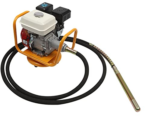 Concrete Vibrator, 7.5HP 4 Stroke Gas Powered Concrete Vibrating Tool 3600r/min Cordless Cement Mixer with 19.69ft Shaft Rod for Highways Bridges Housing Construction