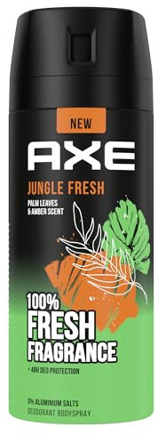 Axe Bodyspray Jungle Fresh Deo ohne Aluminiumsalze sorgt 48 Stunden lang für effektiven Schutz vor Körpergeruch 150 ml