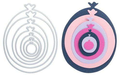 Stanzenshop Stanzschablone: Luftballons in 7 Größen - Perfekt Zum Basteln, Gestalten und Dekorieren, Ideal für Geburtstagskarten oder Partyeinladungen, Einfache Anwendung, Langlebi