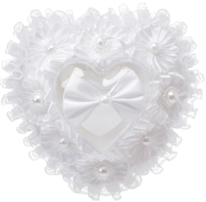 Hochzeit Ringkissen Ring Kissen Weiß Hochzeitsringkissen Weiß Herzform Kissen Romantisches Hochzeit Gastgeschenk Ringbox Hochzeit Ringkissen Hochzeitsringkissen Ring Halter Accessoires Für Eheringe