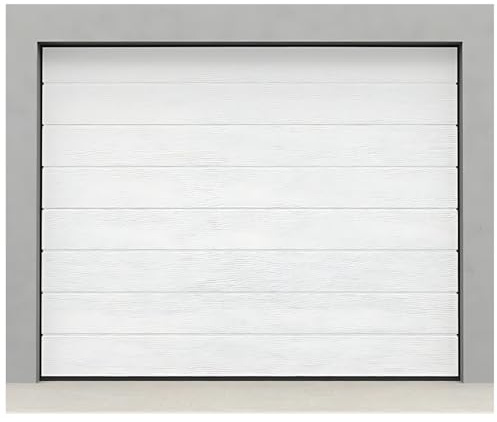HORI Sektionaltor Komplettset - Gedämmtes Garagentor 40 mm - Inkl. Antrieb, Zarge & Handsender - Modernes & Platzsparendes Garagentor - Weiß Ral9016 - Größe 2750 mm x 2000 mm