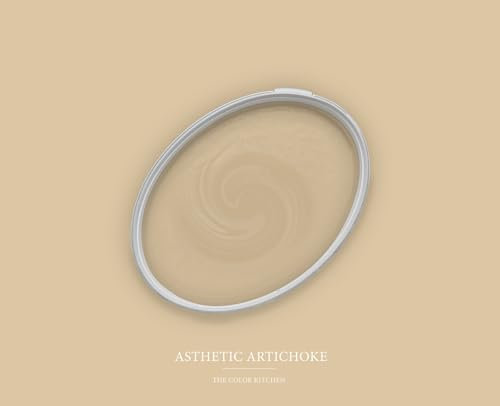 BRICOFLOR Wandfarbe beige creme in 5l und 2,5l Sehr gut deckende Farbe seidenmatt ideal für Wohnzimmer und Büro