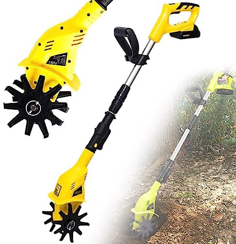 LZDOYY Motozappa elettrica - Coltivatore per Terreno da Giardino/Rotavatore - velocità a Vuoto 250 Giri/min, 10 Lame in Acciaio, Larghezza di Lavoro 100 mm,110V