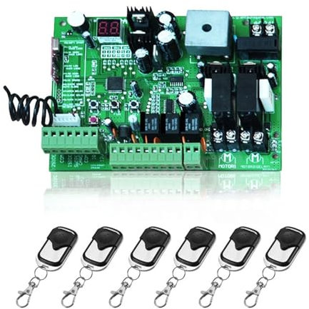 Replacement Gate Operator Logic Board, Universal Type 24V PCB Board For Automatic Double Arms Swing Gate Opener Control Board Panel Smart Control Center System for Sliding Gate Motor and Accessories(6
