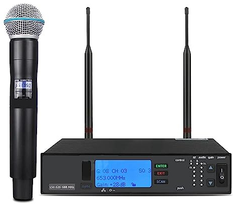microfonico wireless professionale Spettacolo teatrale Canto Grande festa(Beta 58A 800-820MHz)