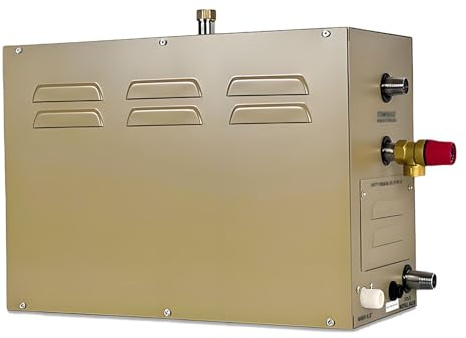 WTRYRN Commercial Self-Draining Steam Generator,Steam Sauna Generator Kit,LED Waterproof Controller, 12-Hour Timer 77-131℉,for High-End Residences, Vacation Homes, B&Bs 3KW