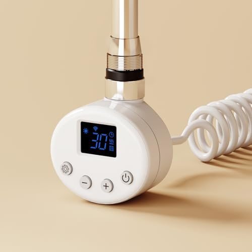EMKE Resistencia Calefactora WiFi 300W,390x69x62mm，Blanco | Termostato Inteligente con 4 Modos (Confort, Eco, Boost, Antihielo),para Radiadores y Toalleros Eléctricos