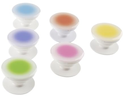 Wellrun Anti-Drop Round Gradient Phone Holder,6 Colour Expanding Grip and Stand,Universal Cute Pop-Up Handle for All Phones