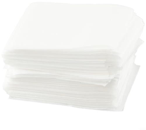 500 bustine di tè vuote per foglie di erbe aromatiche – per carta filtrante termosaldante 5,5 x 6,2 cm, tessuto non tessuto, bianco