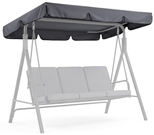 Aipwerer Hollywoodschaukel Dachbezug 3-Sitzer, 200×120cm, UV-Schutz | wetterfest, reißfest, Ersatzdach für Gartenschaukel, für Outdoor, Garten & Terrasse